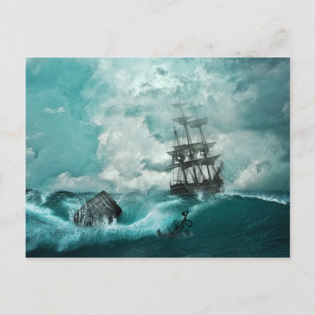 cartão postal de navio antigo (Frente)