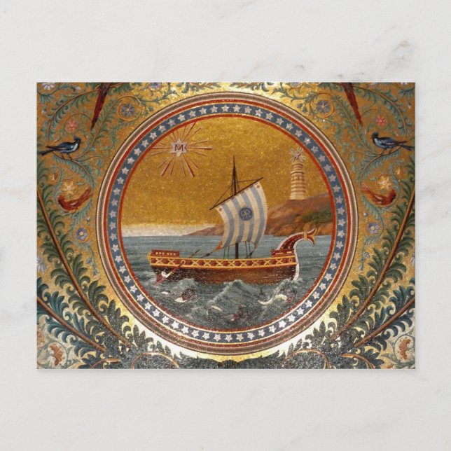 cartão postal de navio antigo (Frente)