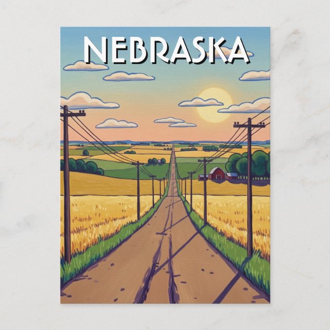 Cartão postal de Nebraska (Frente)