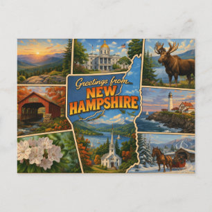 Cartão Postal de New Hampshire