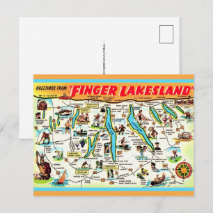 Cartão Postal de New York Finger Lakes