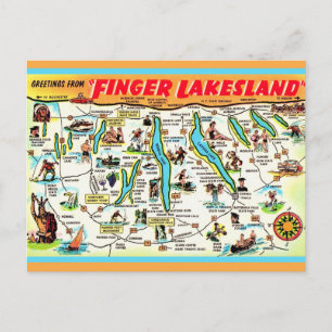 Cartão Postal de New York Finger Lakes