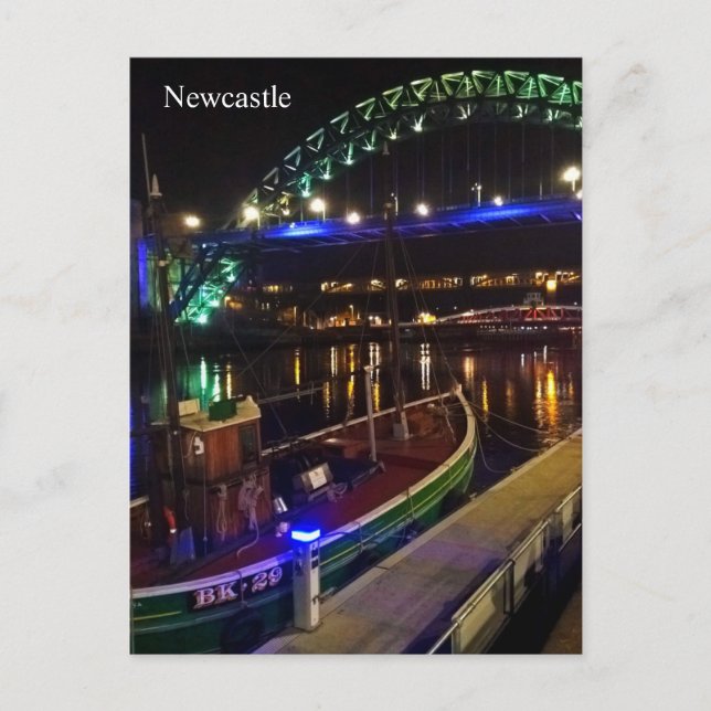 Cartão postal de Newcastle (Frente)