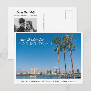 Cartão Postal de Noivado em Coronado com Estilo Re