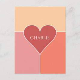 Cartão postal de nome personalizado de padrão de c