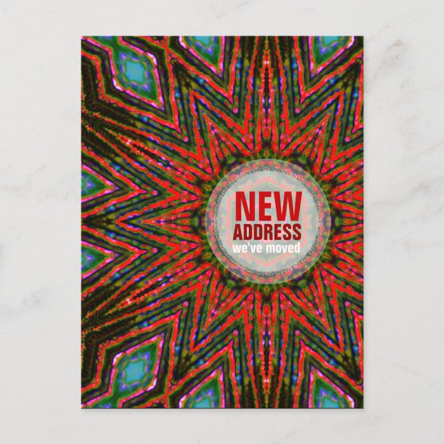 Cartão postal de nova morada de mudança da casa do (Frente)