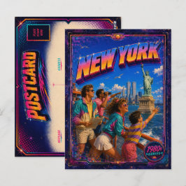 Cartão postal de Nova York dos anos 80 Retro