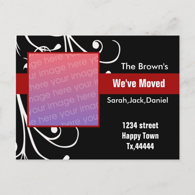 Cartão postal de novo endereço (Frente)