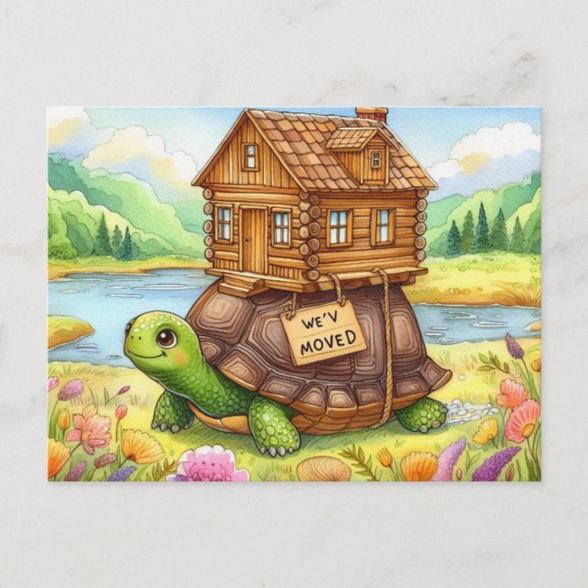 Cartão postal de novo endereço diverso (Frente)