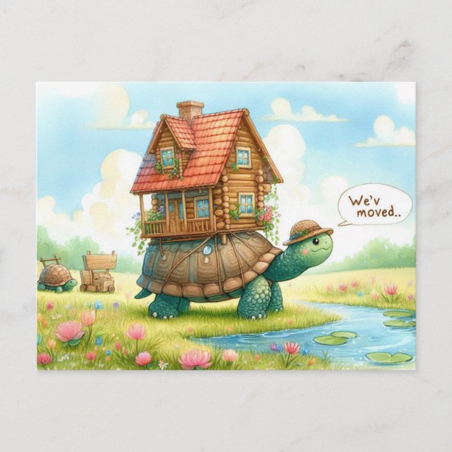 Cartão postal de novo endereço diverso (Frente)