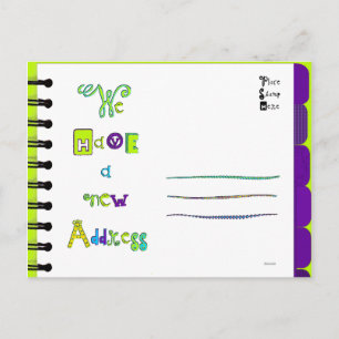 Cartão postal de novo endereço 'P-T'