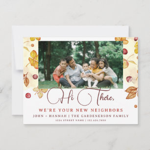 Cartão postal de novo vizinho de aquarela de outon