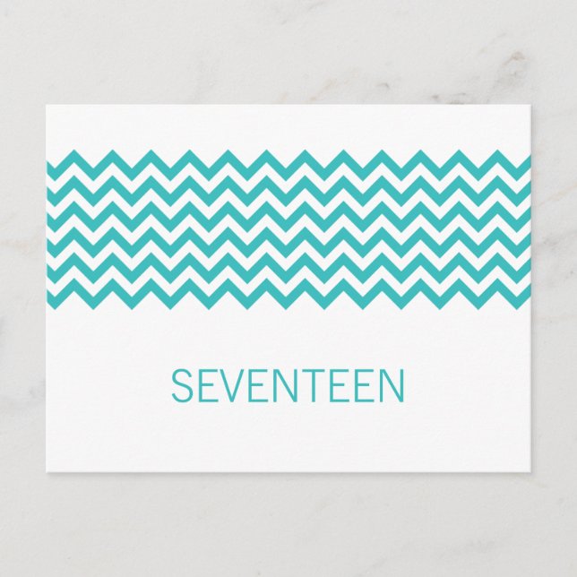 Cartão Postal de Número de Mesa com Chevron Simple (Frente)