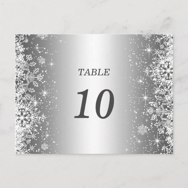 Cartão postal de número de mesa de casamento de in (Frente)