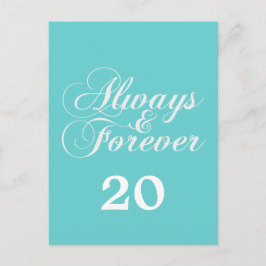 Cartão postal de número de tabela para marfim semp