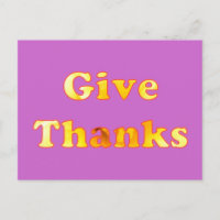 Dê obrigados, arte de palavras com cartões-postais