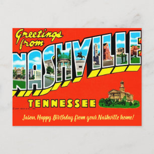 Cartão postal de ocasião de Nashville antigo