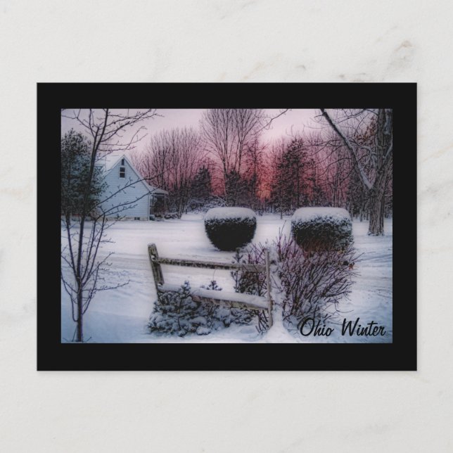 Cartão postal de Ohio Winter (Frente)