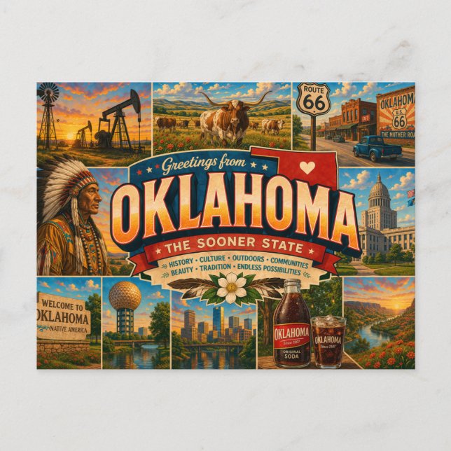 Cartão Postal de Oklahoma (Frente)