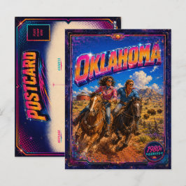 Cartão postal de Oklahoma dos anos 80 Retro