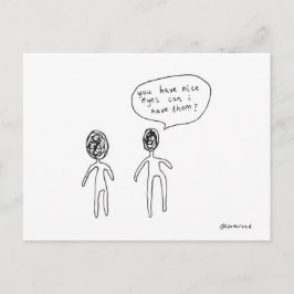 cartão postal de olhos bonitos