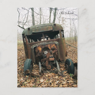 Cartão postal de ônibus escolar Old School!