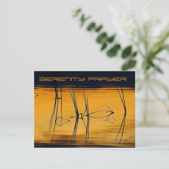 Cartão postal de oração da serenidade (Em pé/Frente)