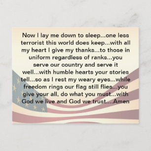 Cartão postal de oração de 1rua de maio