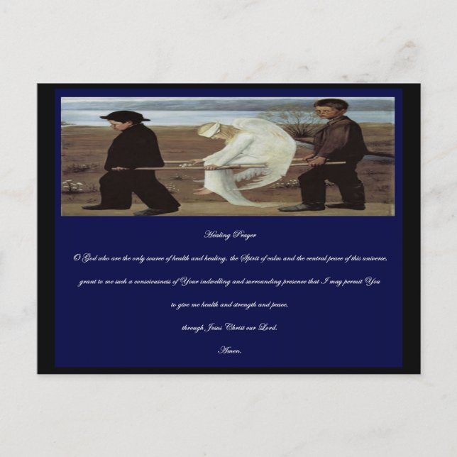 Cartão postal de oração de cura para os doentes (Frente)
