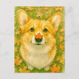 Cartão postal de outono de Corgi