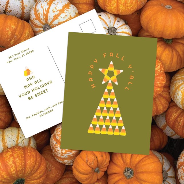Cartão postal de outono para Natal Olive – Árvore  (Criador carregado)