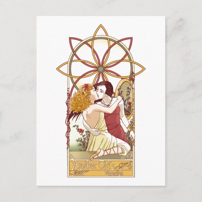 Cartão postal de outro paraíso das garotas (Frente)
