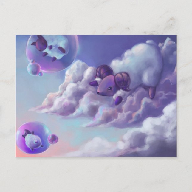 Cartão postal de ovelha (Frente)