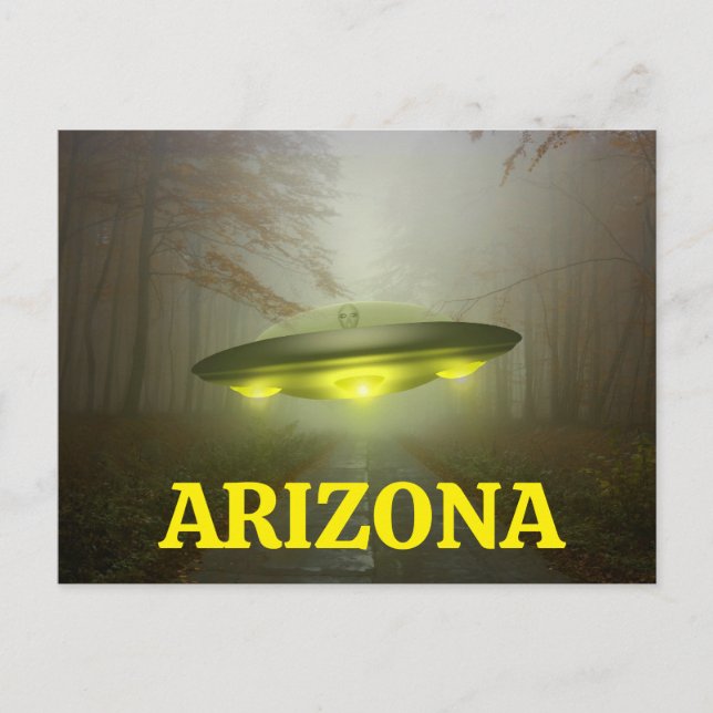 Cartão postal de OVNI de ESPAÇO de arizona (Frente)