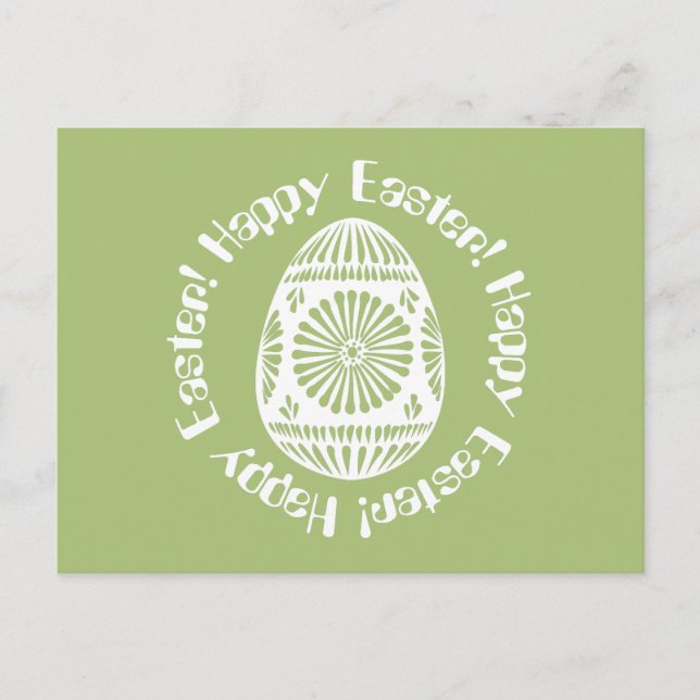 Cartão postal de Ovo de Páscoa (Frente)