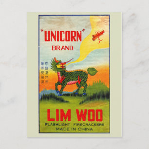 Cartão postal de pacote de bombinha vintage