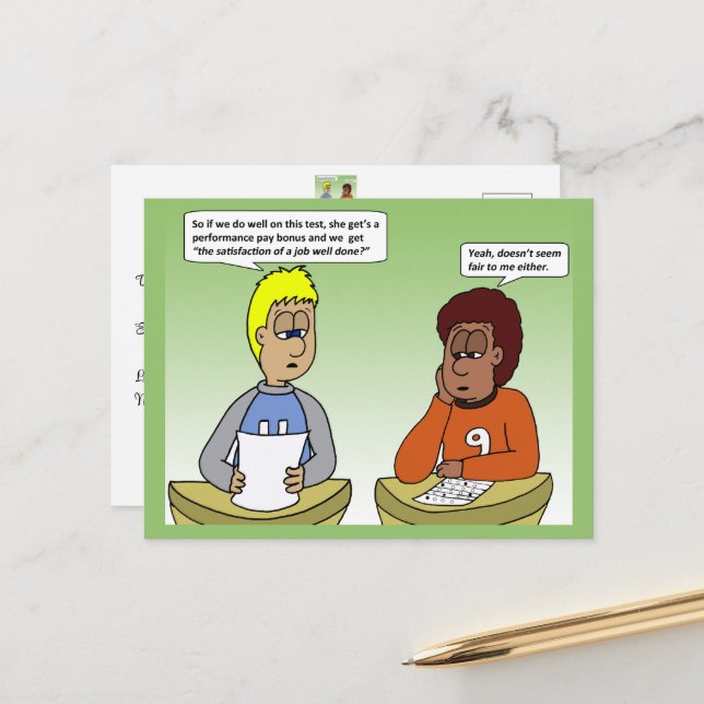 Cartão postal de pagamento de desempenho (Frente/Verso In Situ)