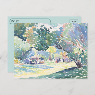 Cartão postal de paisagem com Aquarela