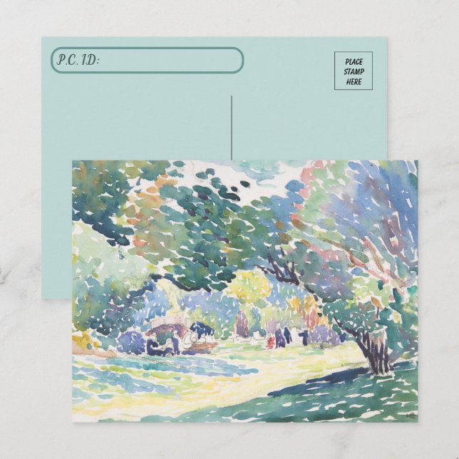 Cartão postal de paisagem com Aquarela (Frente/Verso)