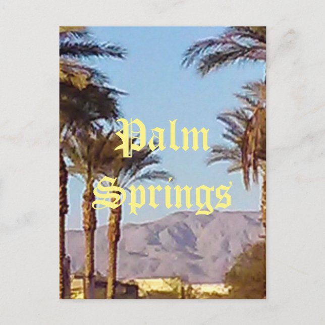 Cartão postal de Palm Springs Califórnia (Frente)