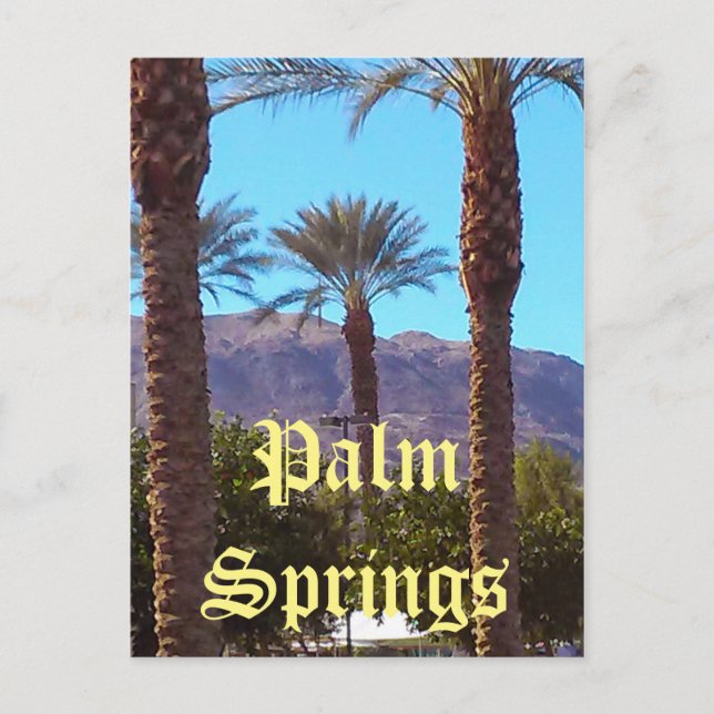 Cartão postal de Palm Springs Califórnia (Frente)