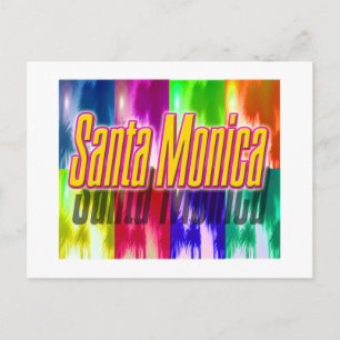 Cartão Postal de Palmas Coloridas de "Santa Monica
