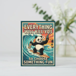 Cartão Postal de Panda Tudo Vai Te Matar