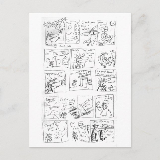 Cartão postal de pão francês temporário (Frente)