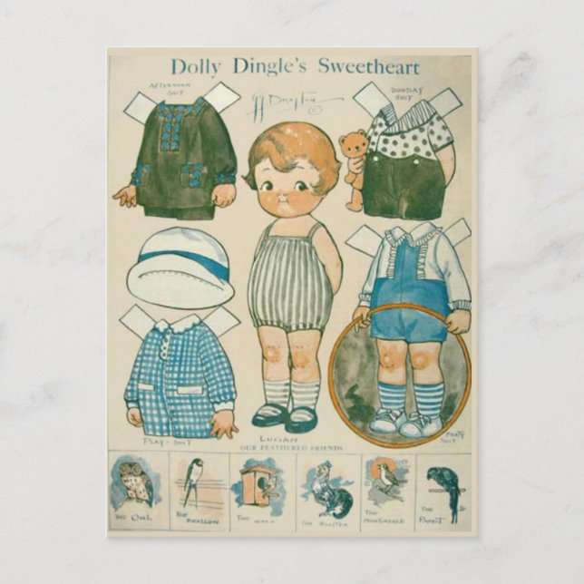 Cartão Postal de Papel Dolly Dingle's Querido (Frente)