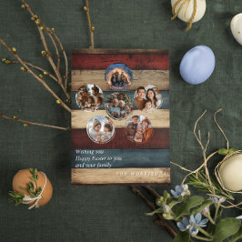 Cartão postal de Páscoa personalizado com colagem 