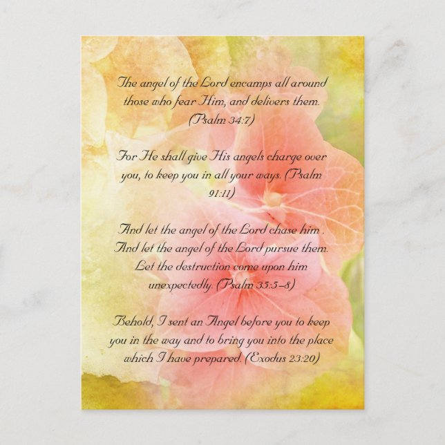 Cartão postal de passagem bíblia (Frente)