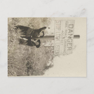 Cartão postal de passagem ferroviário