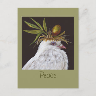 Cartão postal de paz com pomba