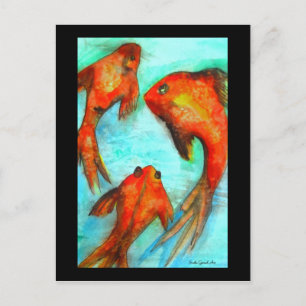 Cartão postal de peixe oriental por Sacha Grossel 